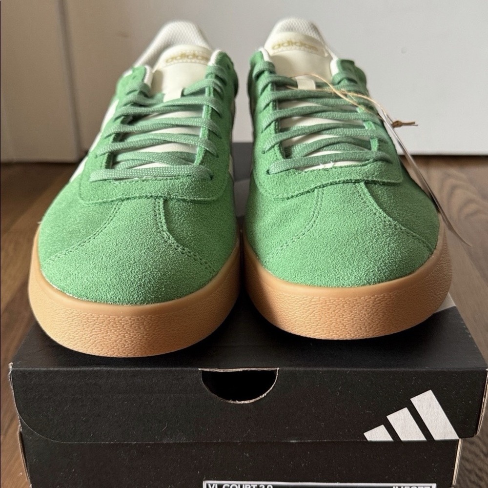 Adidas Men's 10 VL Court 2.0 Sportwear Sneakers Preloved Green Athletic Shoes - Picture 6 of 12